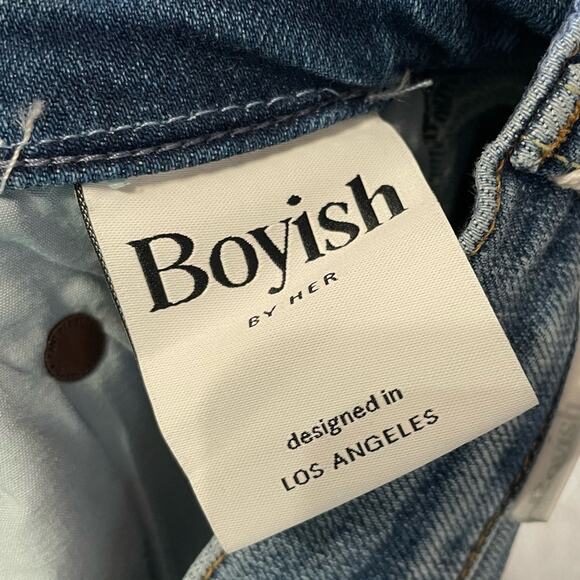 Boyish The Dempsey High-Rise Straight Jeans in Claire’s Knee Women’s Sz 24 - Picture 8 of 9